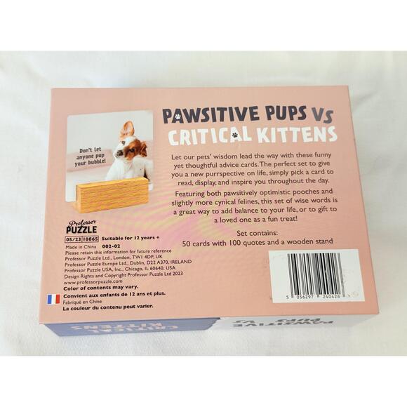 NWT Professor Puzzle  Life Advice From Pawsitive Pups & Critical Kittens - Picture 2 of 5